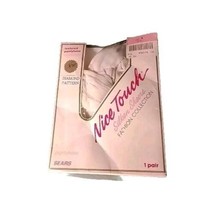 Vntg Sears Nylons Lycra Pantyhose Textured Nice Touch Silken Sheers Size A Ivory - £10.49 GBP