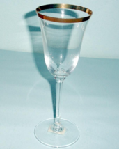 Vera Wang Wedgwood Crystal Classic Goblet Wide Gold Rim 9&quot; Germany New N... - $25.90