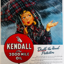 1947 Kendall Motor Oil Advertisement 2000 Mile Vintage Gas &amp; Oil DWWW6 - $13.50