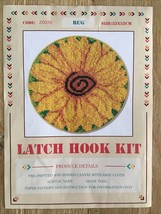 Latch Hook Rug Kit Sunflower Printed Canvas Diameter 19.5” - £21.55 GBP