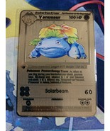 Venusaur 1st Edition Base Set Shadowless 15/102  Gold Metal Pokemon Card - £11.74 GBP