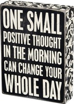 Floral Trimmed Box Sign, 6&quot; X 8&quot;, Positive Thought, Primitives By Kathy 22675. - £33.00 GBP