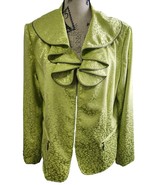 Berek 2 limegreen jacket Leopard Print Floral Lining XL Grannycore Excel... - $56.04 CAD
