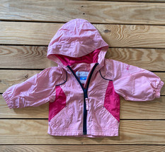 Columbia Infant long sleeve zip Up hooded Coat Size 12 Months in pink G4 - $16.82