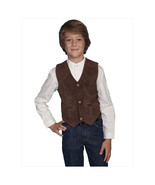 Scully Leather Kids Vest - Espresso Boar Suede- Small - $73.45 CAD