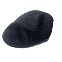 Vintage Toppers Black One Size Newsboy Cabbie Hat Driving Cap Mesh Sides - £12.63 GBP