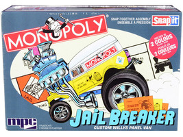 Skill 1 Snap Model Kit Custom Willys Panel Van Jail Breaker &quot;Monopoly&quot; 1/25 S... - £35.53 GBP