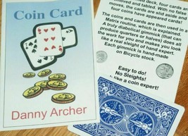 Coin Card by Danny Archer - Produce Coins From Cards and End in a Matrix... - £9.40 GBP