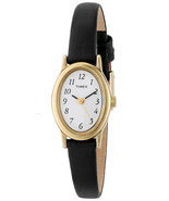 Timex T21912 Cavatina Women&#39;s Black Leather Band Watch - £36.11 GBP