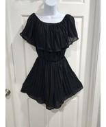 Womens Ruffles Off Shoulder Pleated Jumpsuits  Summer Beach Casual Rompe... - $269.14 MXN