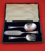 Mirror by Philip Ashbury Silverplate Dessert Set 3-piece in fitted box - £192.68 GBP