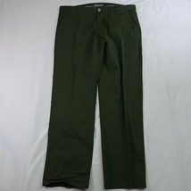 IKE by Ike Behar 36 x 32 Olive Green Flex Straight Chino Pants - £19.53 GBP