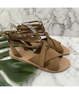 Kyma Womens Ankle Wrap Strappy Flat Sandals Size 36 Brown Suede Leather ... - $29.69