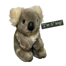 Vintage WWF Gray Koala Bear Wendy&#39;s 1988 Stuffed Plush Toy World Wildlife Fund - £6.12 GBP
