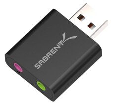 Sabrent Aluminum USB External Stereo Sound Adapter – AU‑EMCB – Headphone... - $17.95
