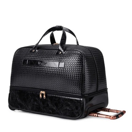 LeTrend Black Rolling Luggage Spinner Men large capacity Travel Bag Suitcases Wh - £244.93 GBP