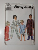Simplicity 8493 Size 1/2-2 Toddlers&#39; Sleepwear Robe Pajamas - $12.86