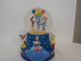 Disney 100 Years Mickey &amp; Minnie Mouse Birthday Bash Musical Snowglobe  - £27.97 GBP