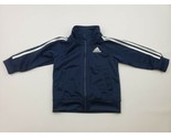 Adidas Boys Athletic Track Jacket size 9M Blue QE20 - $8.90