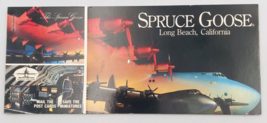 1980&#39;s Spruce Goose Long Beach California Photo Postcard Booklet 8.25&quot; x 3.5&quot; - £11.05 GBP