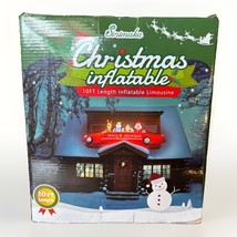 10FT Inflatable Christmas Limousine with Santa Claus and LED Lights for ... - $85.27