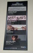 Moving Units Concert Promo Card Vintage 2013 Glass House Pomona Ca Saves The Day - $19.99