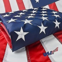 Us Flag 3X5 Heavy Duty Embroidered Stars Sewn Stripes Brass Grommets - £14.75 GBP