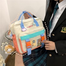 Kawaii Panelled Candy Color School Bag Women Lovely Small Waterproof BackpaTeena - £37.45 GBP