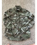 Legend Women&#39;s Long Sleeve Camouflage Camo Snap button Top Army Green Si... - $456.74 MXN