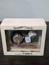 New Vintage Timex Waterbury Clock Co. Desk Roulette Wheel Clock - £11.21 GBP