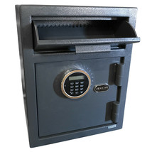 Hollon Safe Depository Drop Safe w/ Electronic Lock &amp; Override Keys Gray... - $6,025.17 MXN