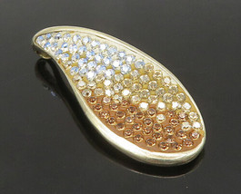 SWAROVSKI 925 Silver - Vintage Gradient Crystal Encrusted Pendant - PT17566 - £35.59 GBP