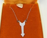 Necklace L&#39;amour Sterling Silver Arrow with Tags and Case 18&quot; Chain &amp; 1&quot;... - £47.39 GBP