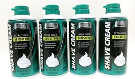 ( Lot of 4 ) Extra Thick SENSETIVE Shave Cream 10 oz ( 283 G ) Each - £23.80 GBP