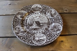 Vintage Wood and Sons English Ironstone Niagara Falls Collector Plate 10 inch di - £26.26 GBP