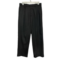 Topman Mens Straight Dress Pants Slacks Black Stretch Flat Front 32x34 New - £27.33 GBP