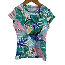 Seafolly Tropical Floral Short Sleeve Swim Top 6 New - $24.11