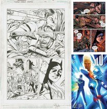 Paul Pelletier Original Art Page Justice League United #14 Batgirl Sgt Rock JLA - £234.64 GBP