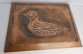 Vintage Handmade Duck Copper Foil Picture Framed 11 x 9 Sighned Edward D... - $368.88 MXN