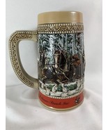 Vintage 1987 Budweiser Holiday Beer Stein Mug Clydesdale Ceramarte &quot;C&quot; S... - $13.49 CAD