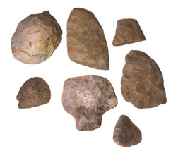 Lot Of 7 Broken Arrowhead &amp; Spearhead Ancient Artifacts - £21.82 GBP