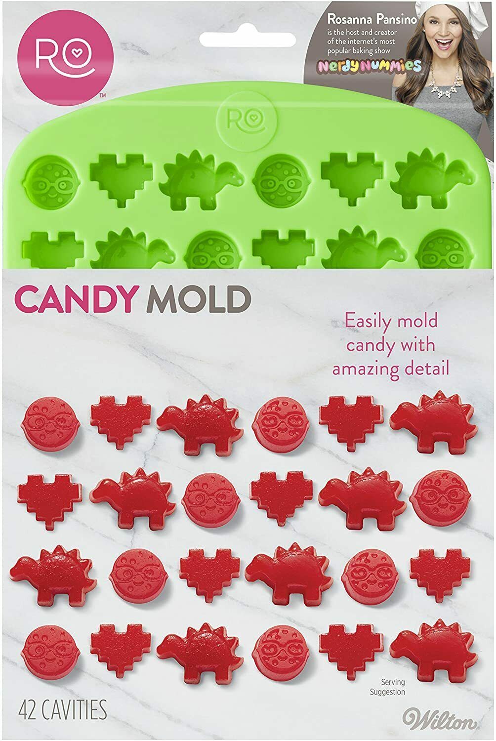 ROSANNA PANSINO by Wilton Nerdy Nummies Silicone Candy Mold, 42-Cavity - £7.08 GBP