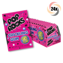 Full Box 24x Packs Pop Rocks Crackling Gum Popping Candy .37oz Free Shipping! - £20.64 GBP