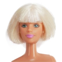 Vtg 1999 Barbie Pilot Doll Only Bob Mackie Face Short Platinum Bob Hairc... - $92.93 MXN