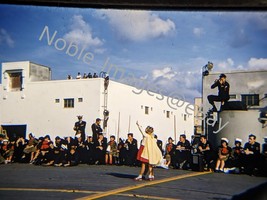 1955 Children Perform US Aircraft Carrier Sailors Nagasaki Kodachrome 35mm Slide - £8.44 GBP