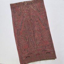 Selected By Liberty Long Women Scarf Marino Wool Paisley Print Handmade In India - £39.12 GBP