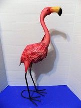 NEW Metal Flamingo Statue Figurine Home Decor Florida Souvenir Miami Beach - £33.54 GBP