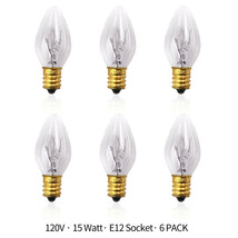 Betus Long Lasting 15 Watt Dimmable Incandescent Candelabra Salt Lamp Bulb 6 PC - £9.99 GBP
