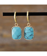 Copper Natural Stone Dangle Earrings - $47.93 CAD