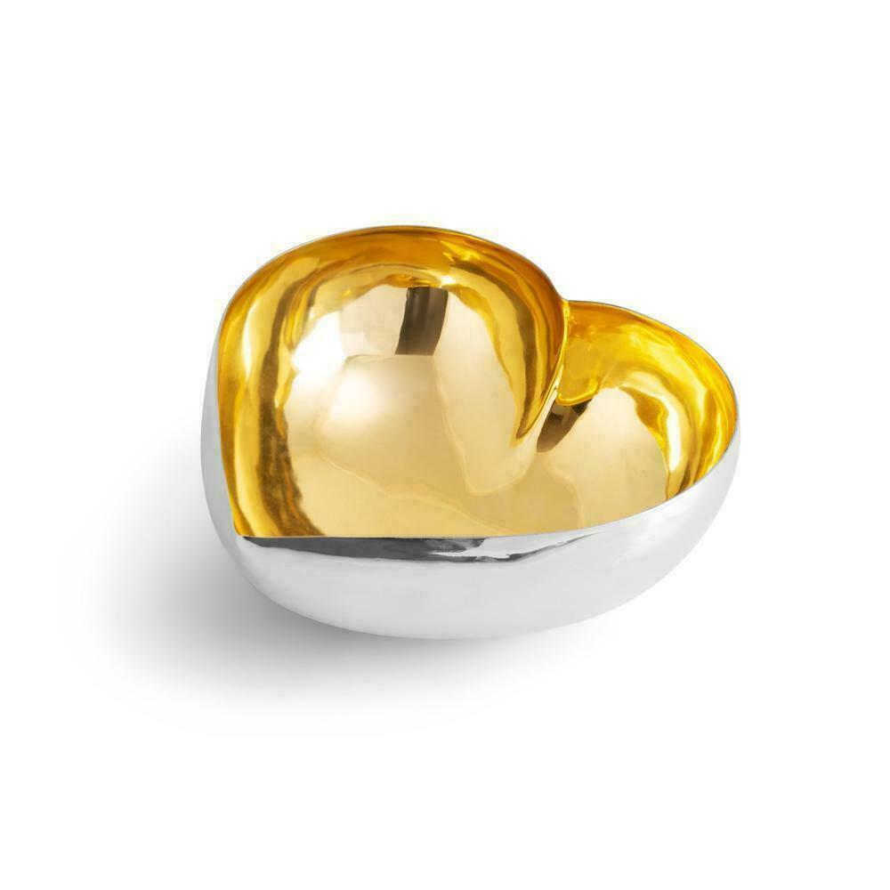 Michael Aram Large Gold Heart Dish Bowl (7.25"L x 6.5"W x 2.75"H) - 132329 - £108.76 GBP